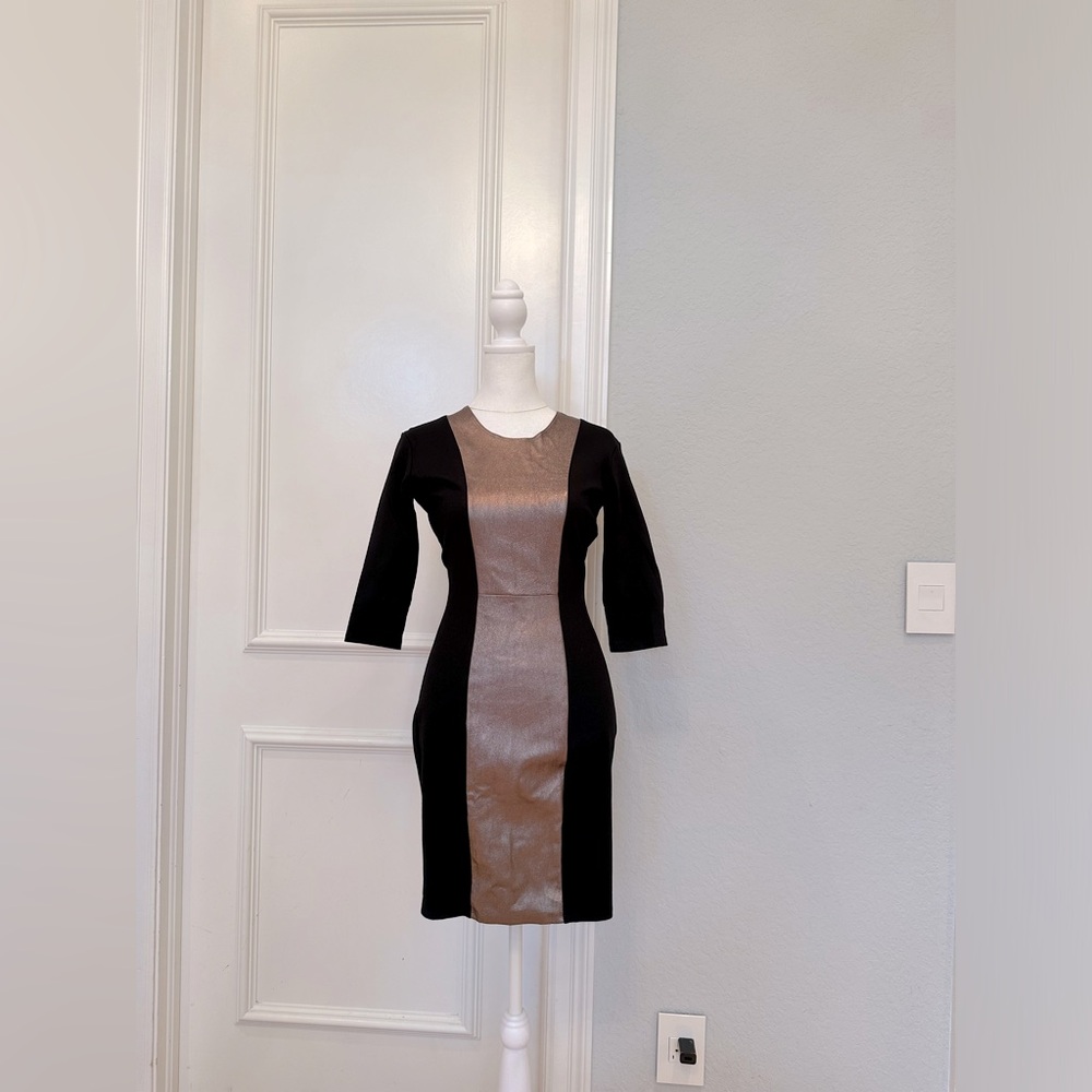 Cocktail leather dress